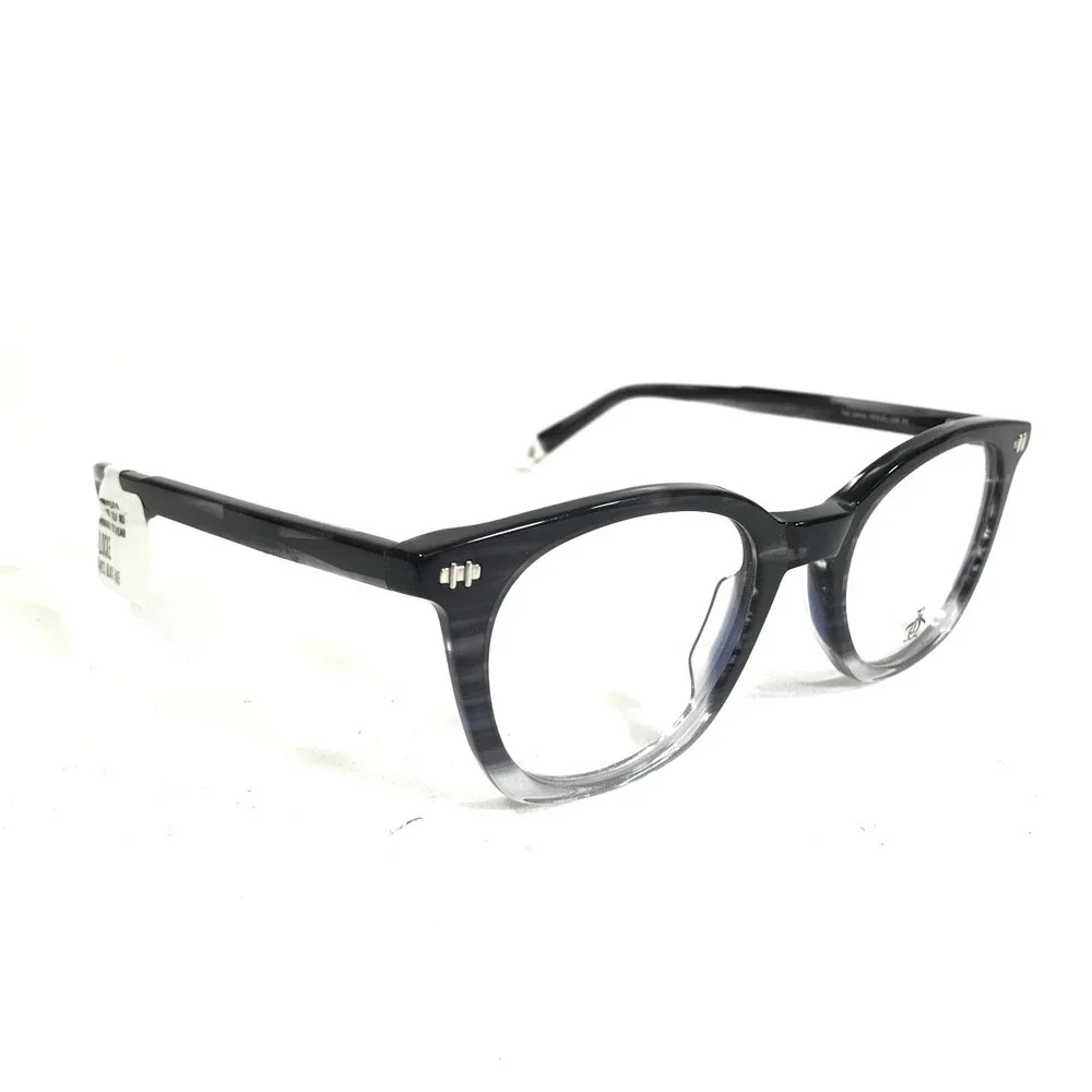 Penguin Eyeglasses Frames The Locke RK Grey Horn Clear Round Full Rim 49-21-140